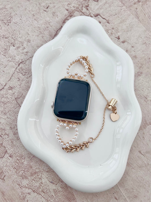 Bella Applewatch Heart Pearl band