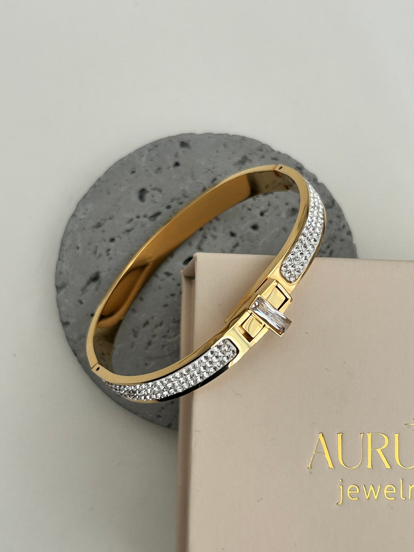 Iman bangle •  Crystal Lock Bangle