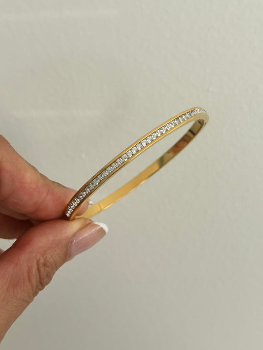 Afsaneh bangle - Must-have Gold Bangle with rhinestones