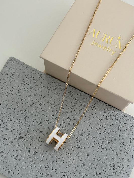 Haven Necklace • H letter Necklace