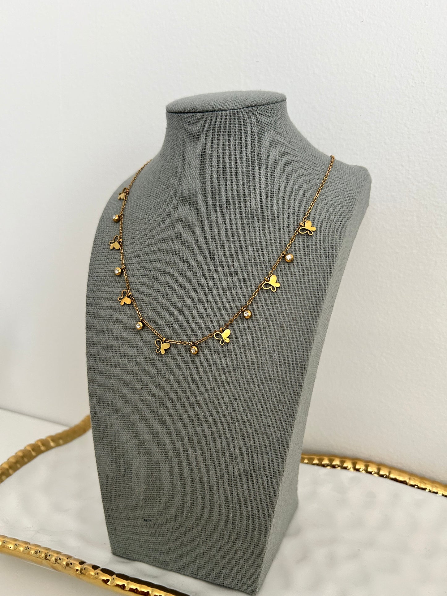 Saige necklace • Butterflies Gold necklace