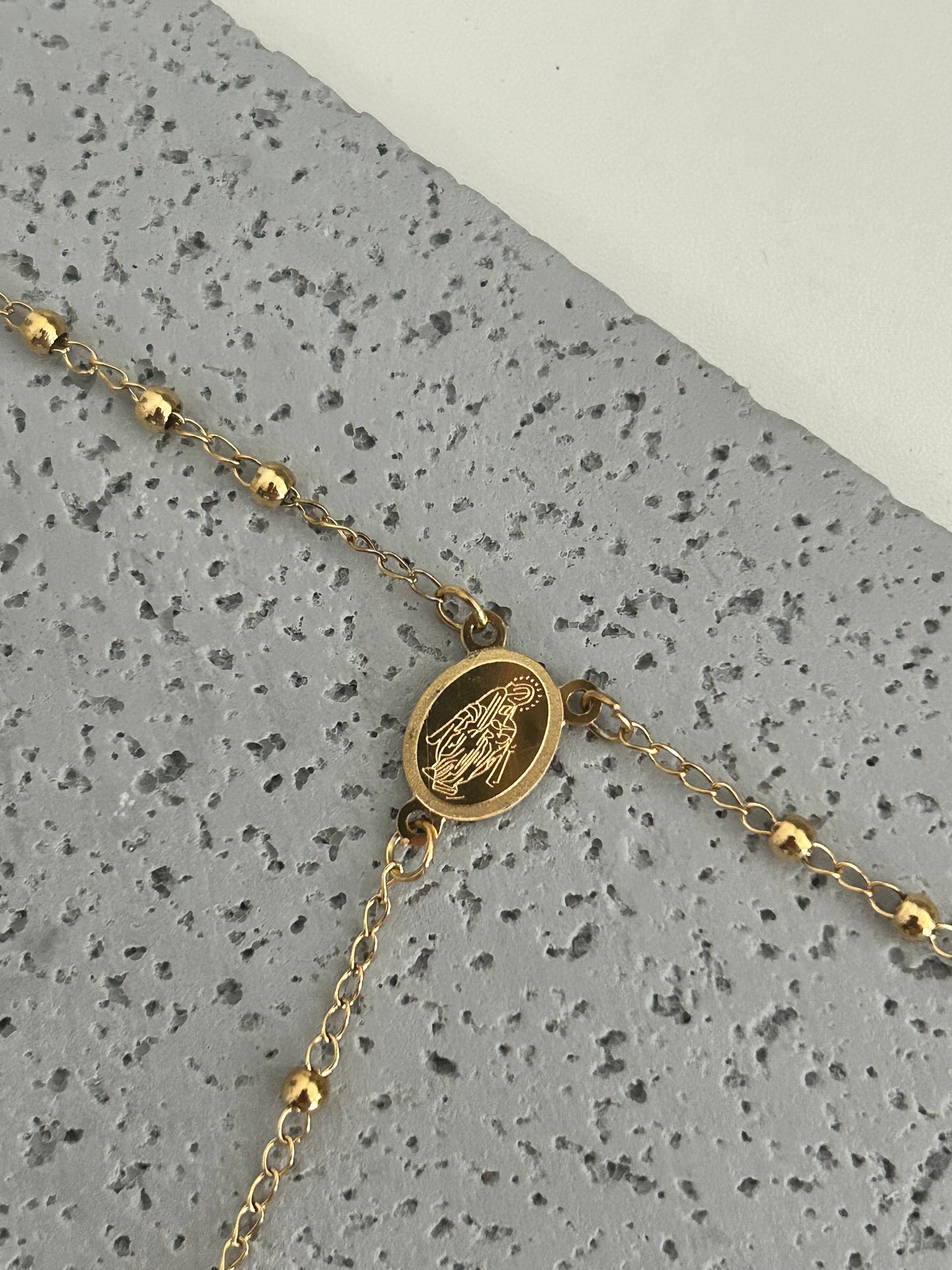 Cross religious gold bracelet