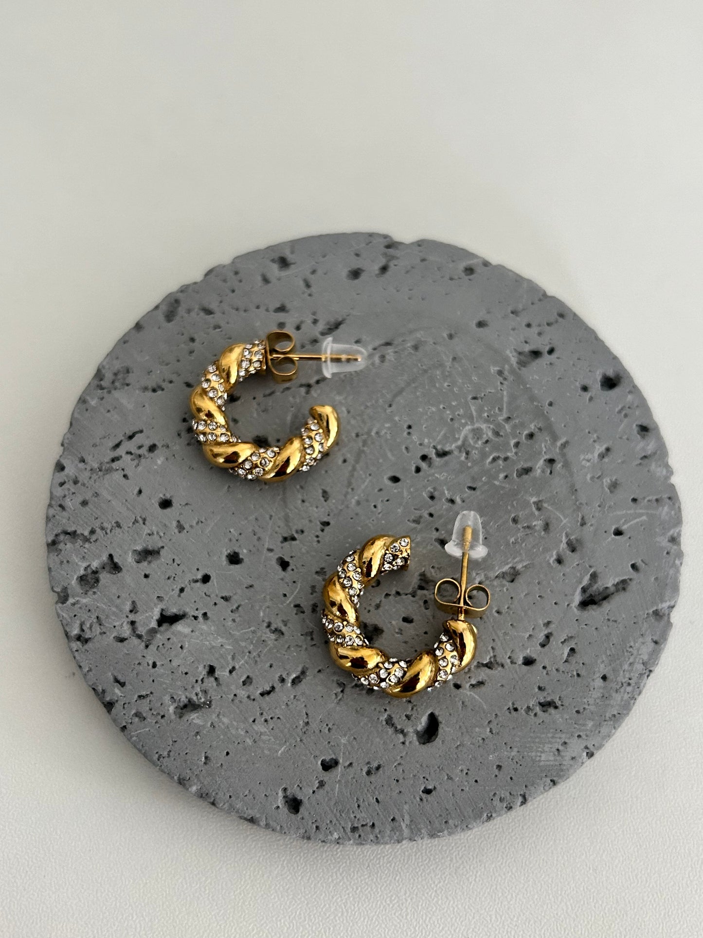 Dalia earrings • Sparkle Twist Hoop earrings