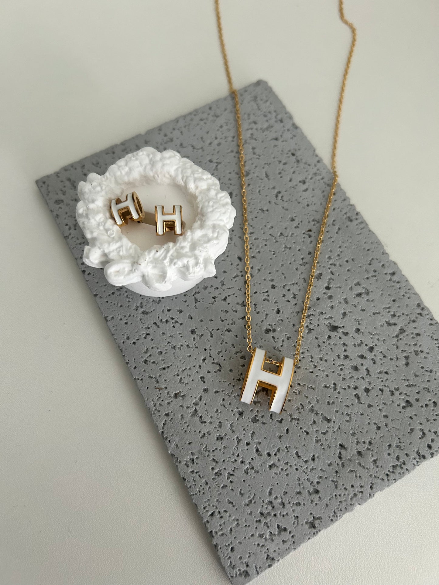 Haven Necklace • H letter Necklace