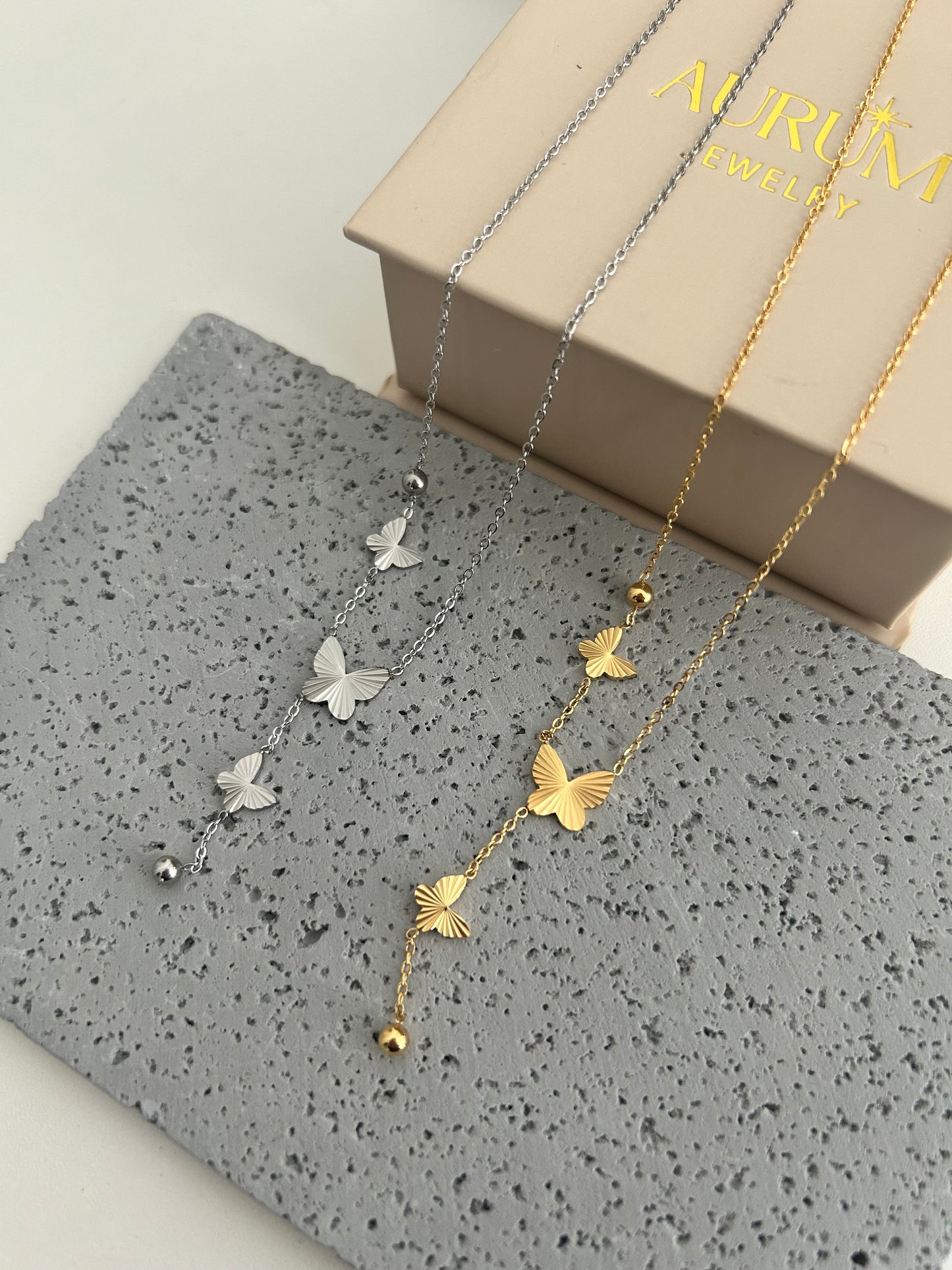 Lara necklace• Butterfly Y necklace