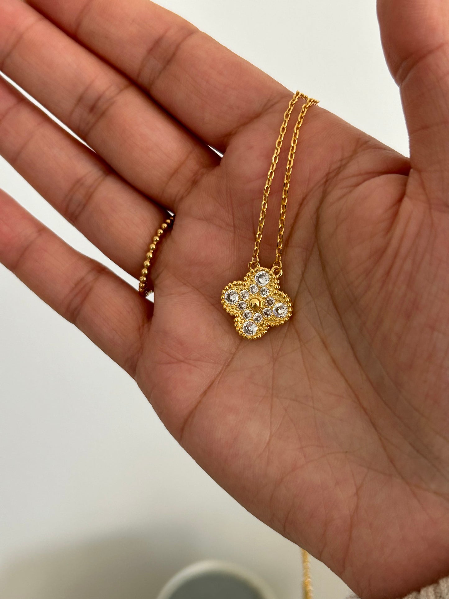 Amina Set • Four Leaf Sparkle Clover Jewelry Set