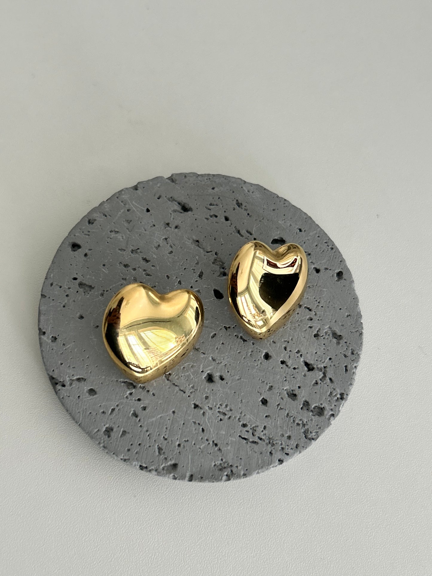 Chaya Earrings • Gold Heart Chunky earrings