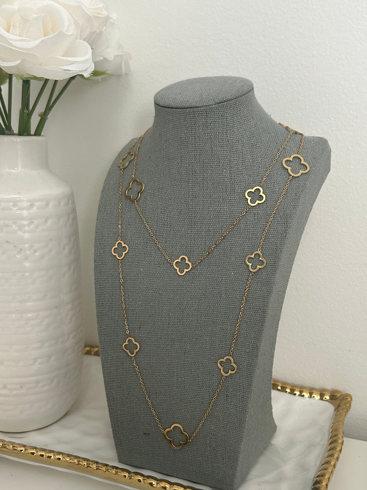 Extra long Cloverly necklace