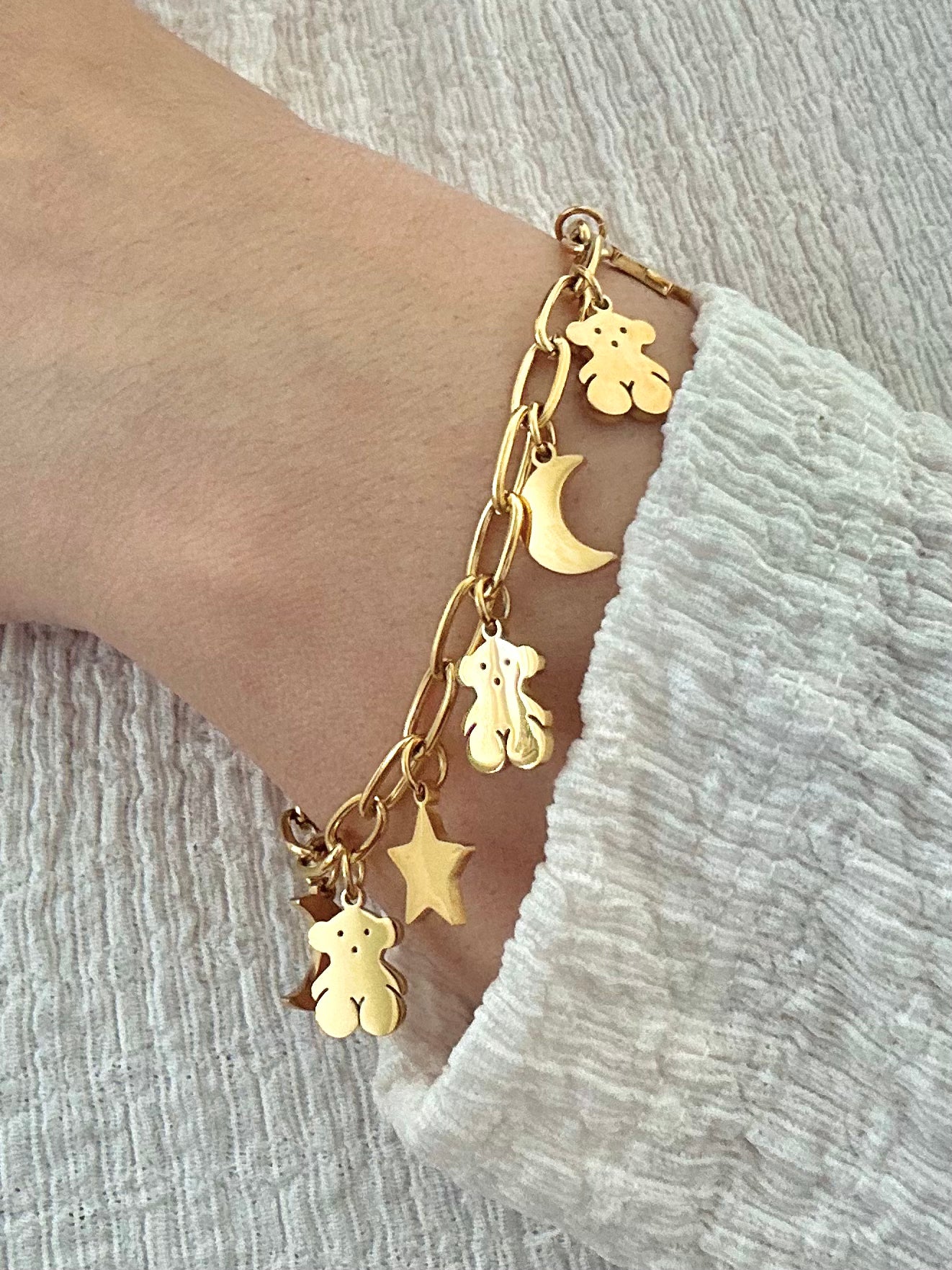 Barea Gold Bear Bracelet