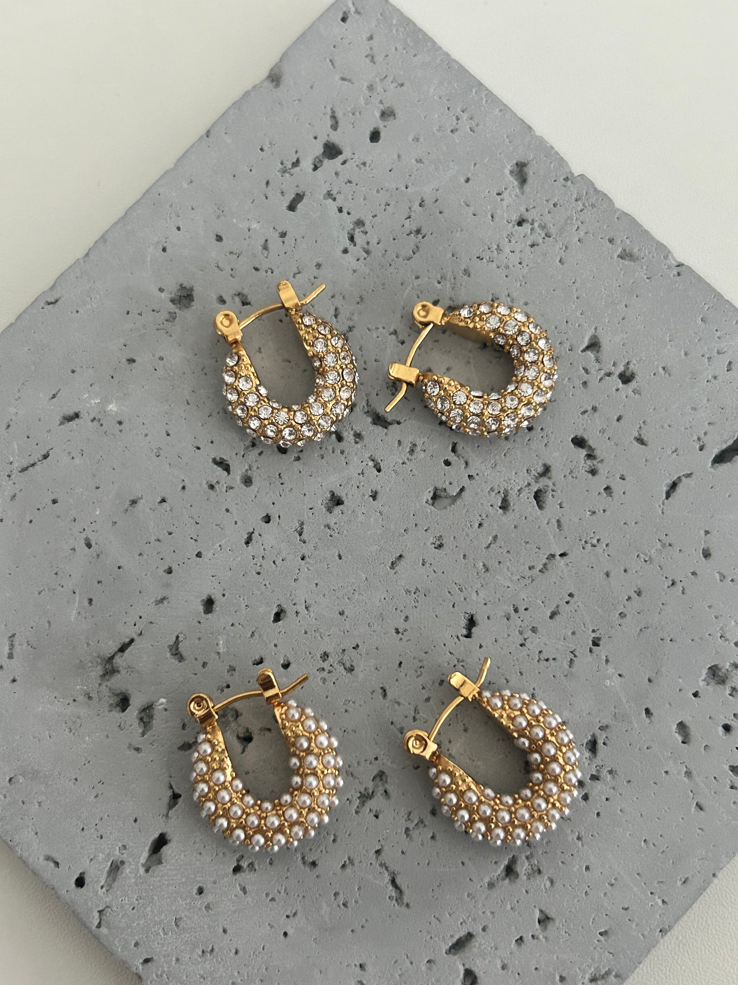 Charlotte hoop earring • Minimalist Everyday Wear Huggies