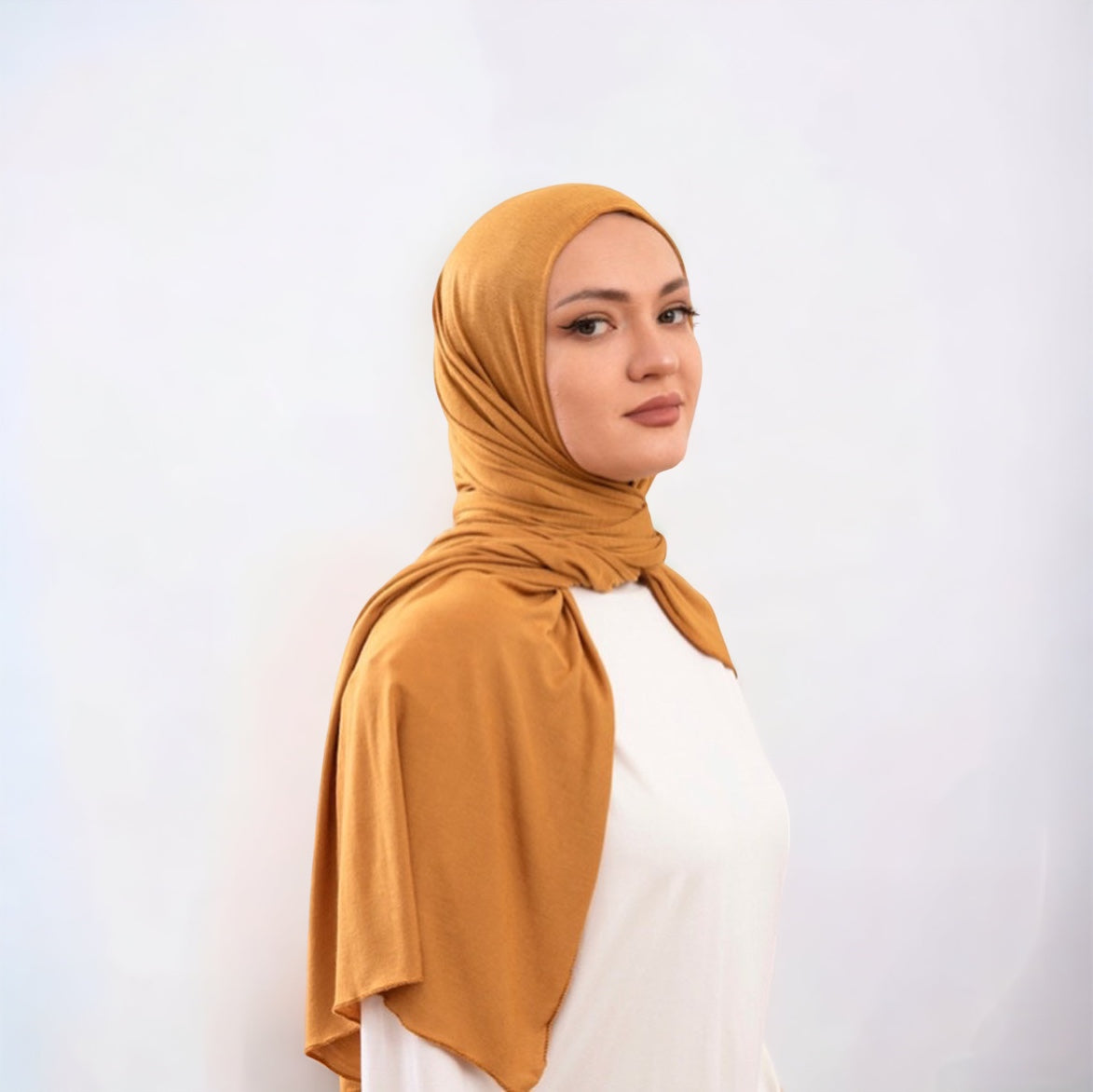 Mustard  Jersey Hijab scarf