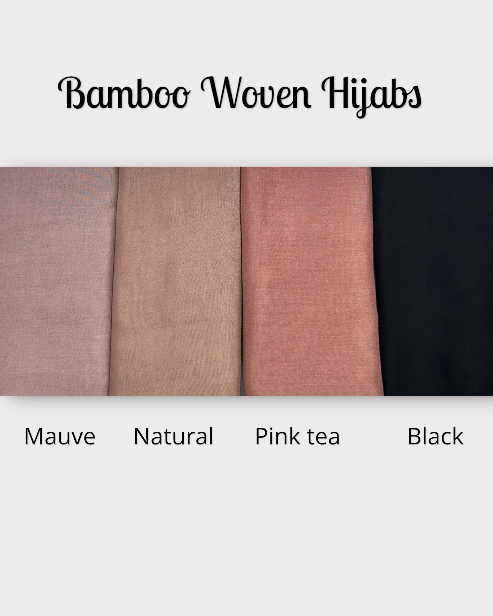 Bamboo woven hijabs colours