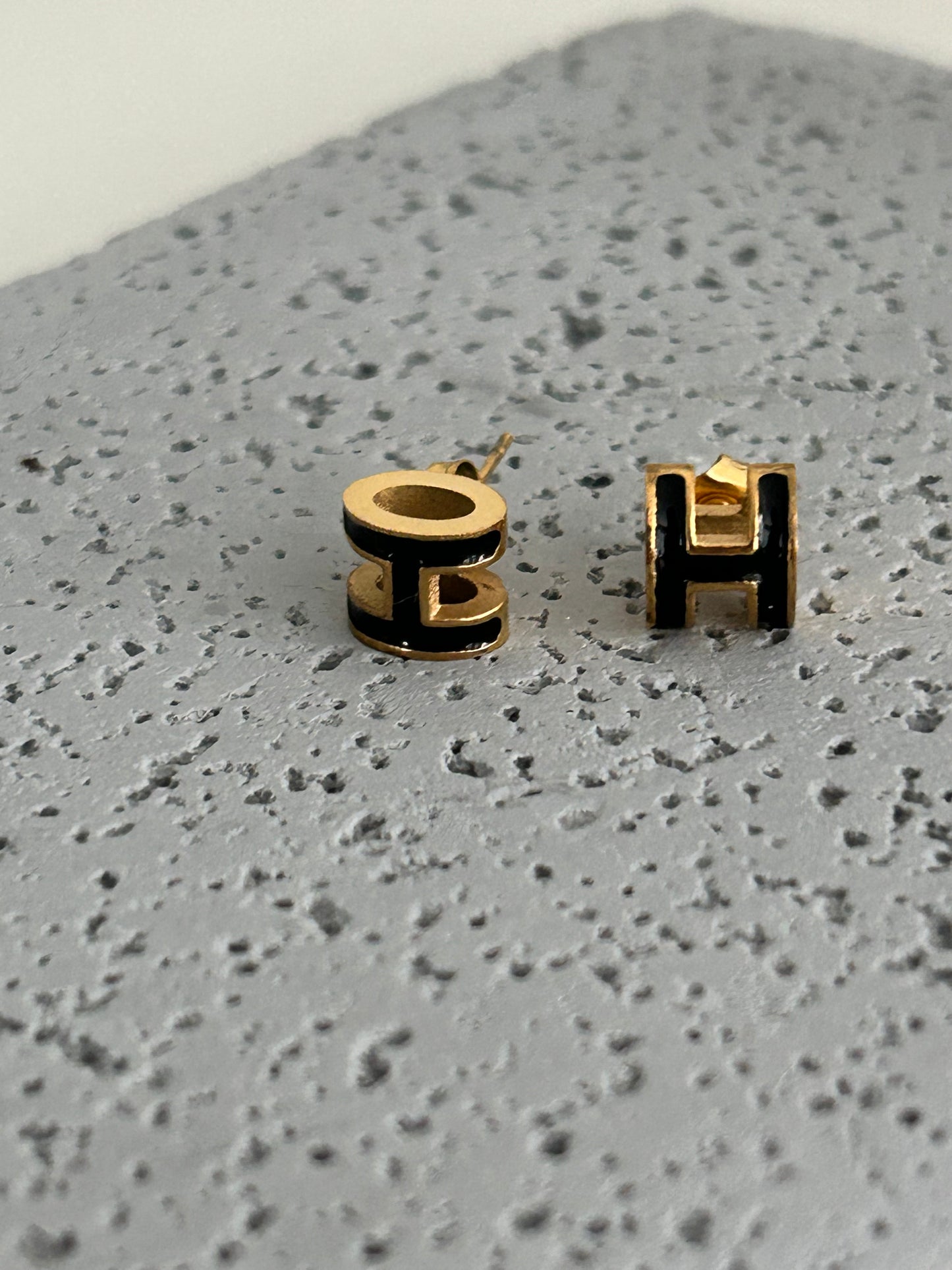 Haven Stud Earrings • H letter Earrings