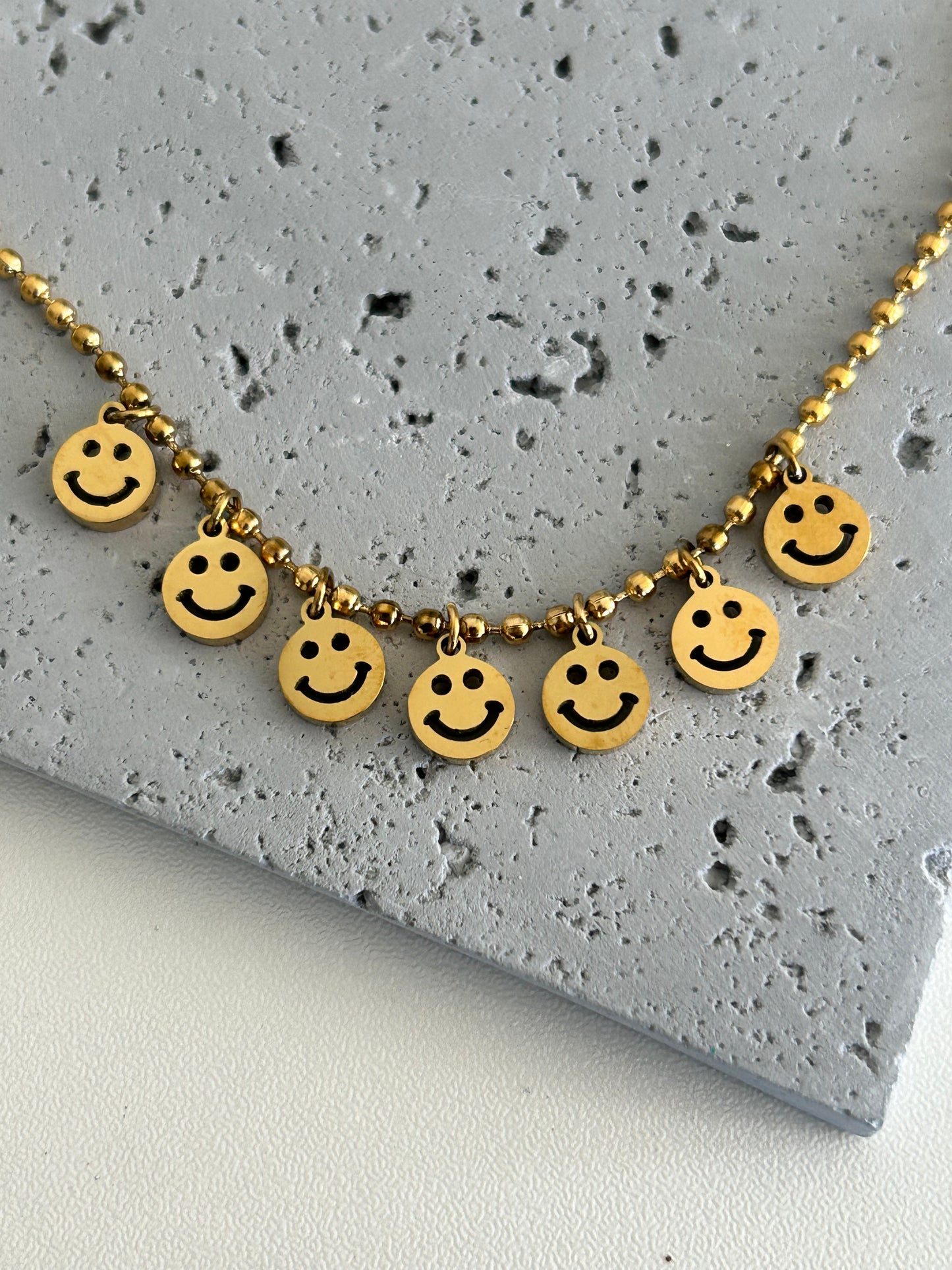 Kylie anklet • Happy face anklet